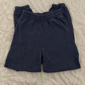 Navy Elastic Waist Sweatpants